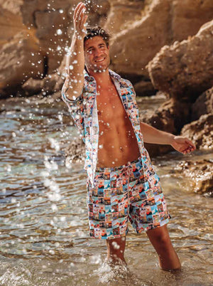 A Fish Named Fred Shorts A Fish Named Fred - Brazil Posters Print Swimming Shorts