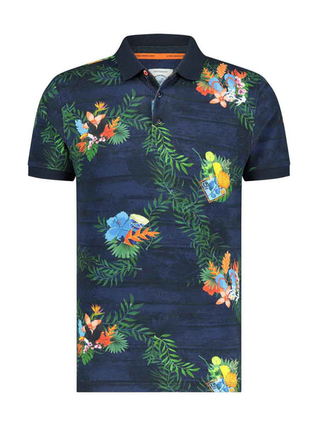 A Fish Named Fred Shorts A Fish Named Fred - Leaf Print Polo Shirt