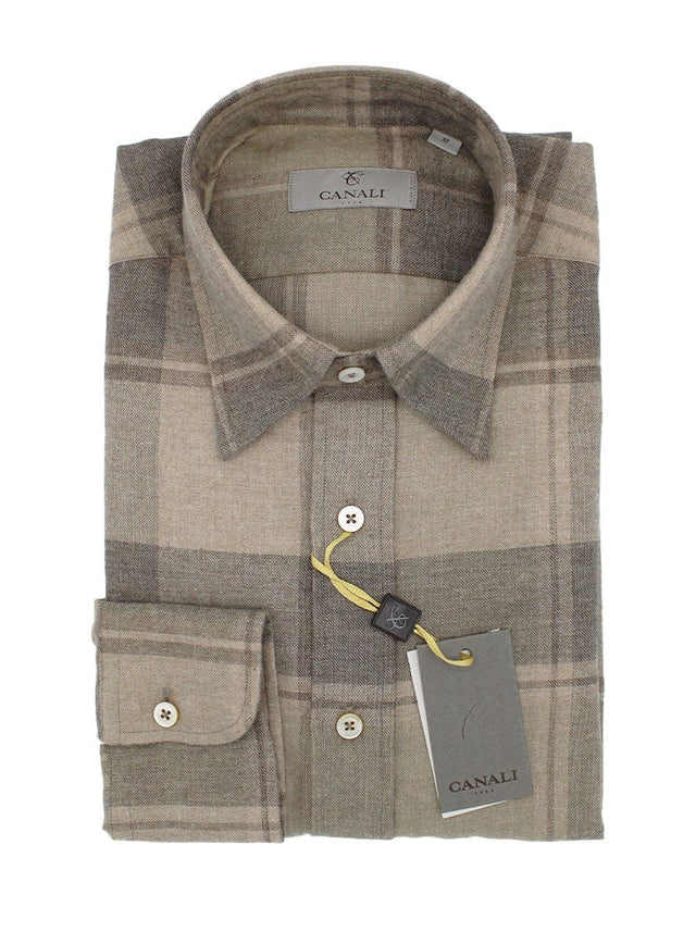 Canali Shirts Canali - Brushed Cotton Soft Check Shirt