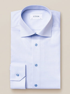 Eton Shirts Eton -  Basket Weave Twill Shirt