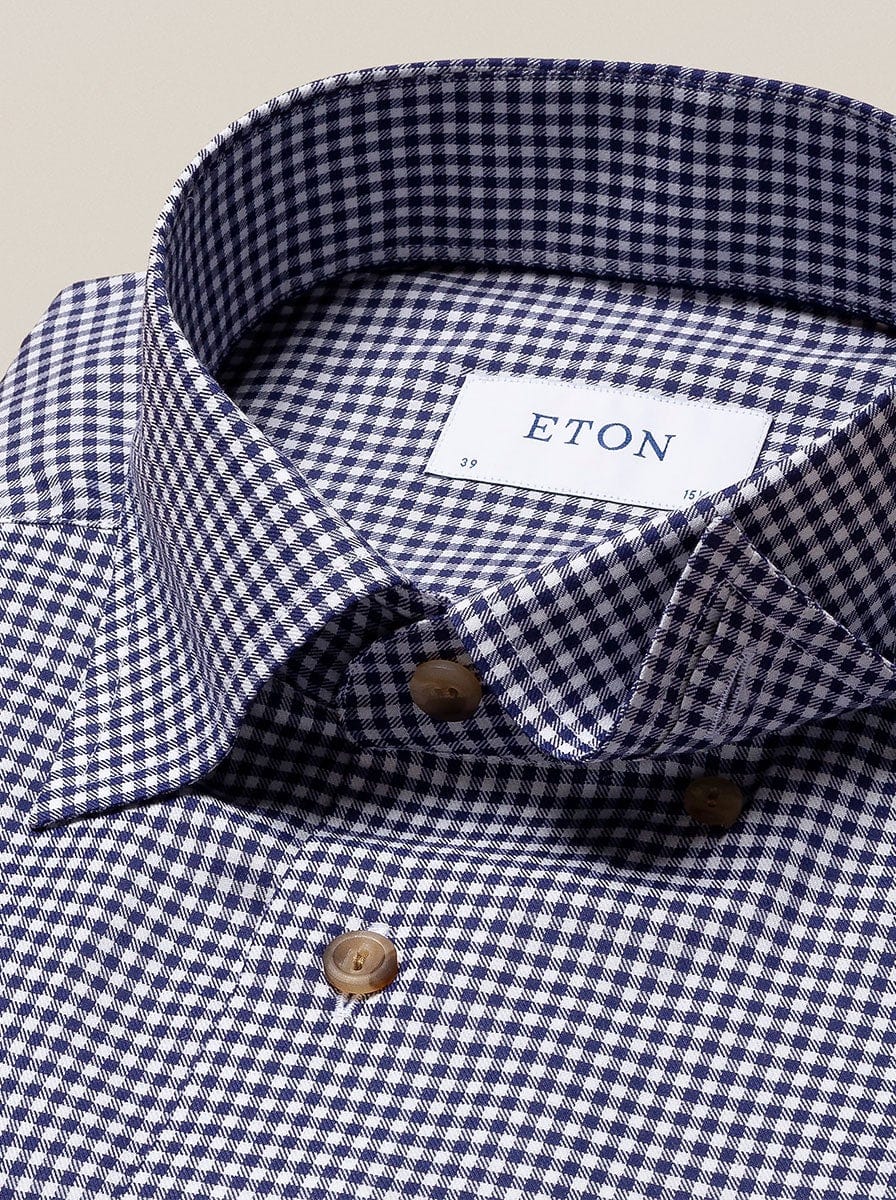 Eton Shirts Eton - Checked Light Flannel Shirt