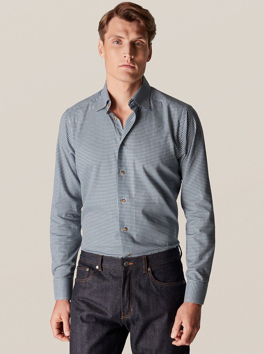 Eton Shirts Eton - Checked Light Flannel Shirt