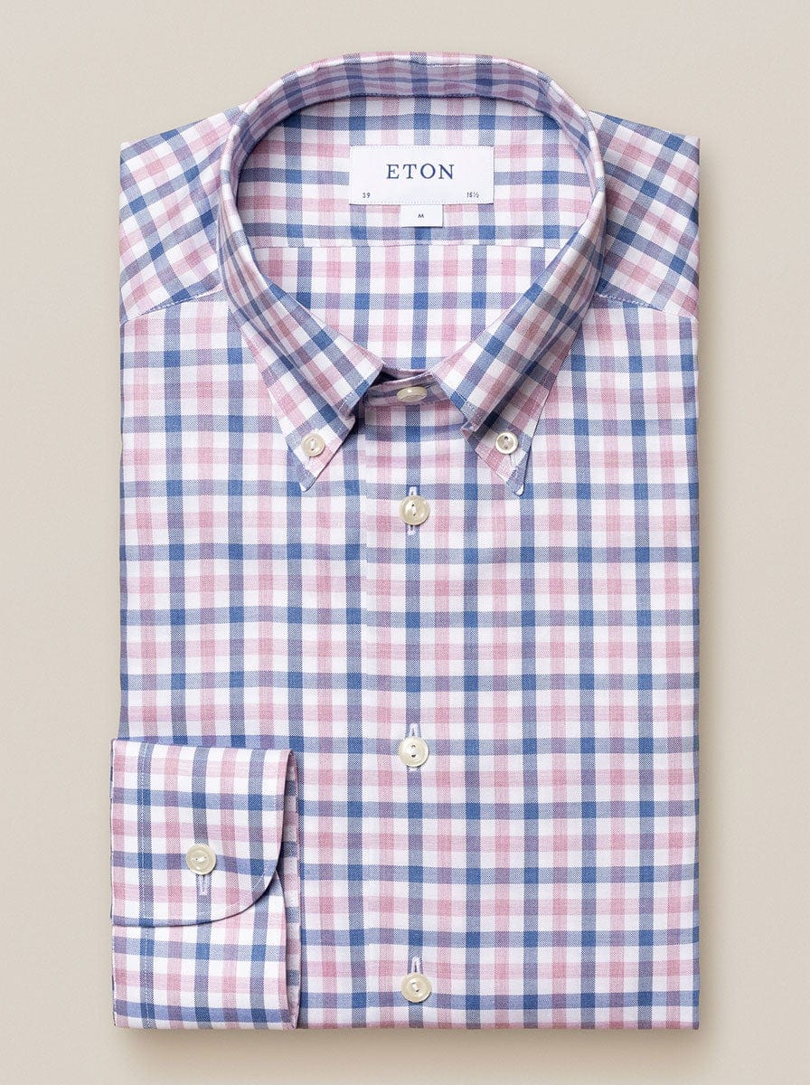 Eton Shirts Eton - Checked Oxford Shirt