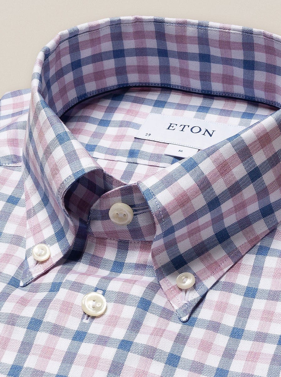Eton Shirts Eton - Checked Oxford Shirt