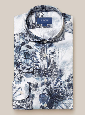 Eton Shirts Eton -  Cotton-Tencel™ Floral Print Shirt