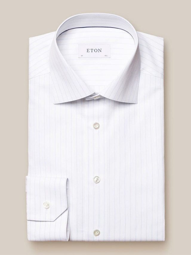 Eton Shirts Eton -  Fine Striped Piqué Shirt