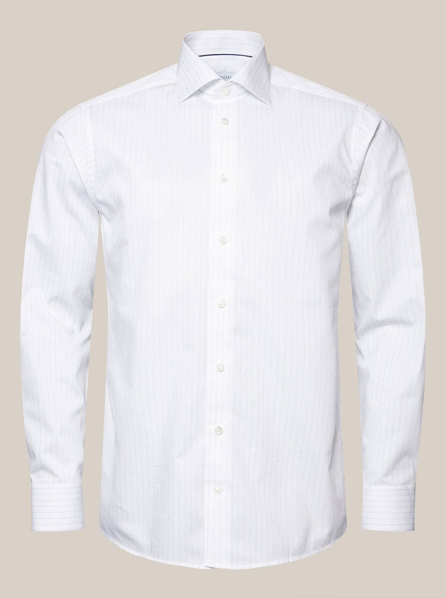 Eton Shirts Eton -  Fine Striped Piqué Shirt