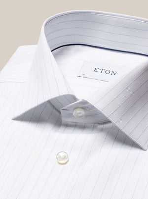 Eton Shirts Eton -  Fine Striped Piqué Shirt