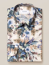 Eton Shirts Eton - Floral Print Fine Twill Shirt