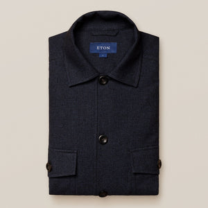 Eton Shirts Eton -  Houndstooth Cotton Wool Cashmere Overshirt