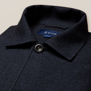 Eton Shirts Eton -  Houndstooth Cotton Wool Cashmere Overshirt