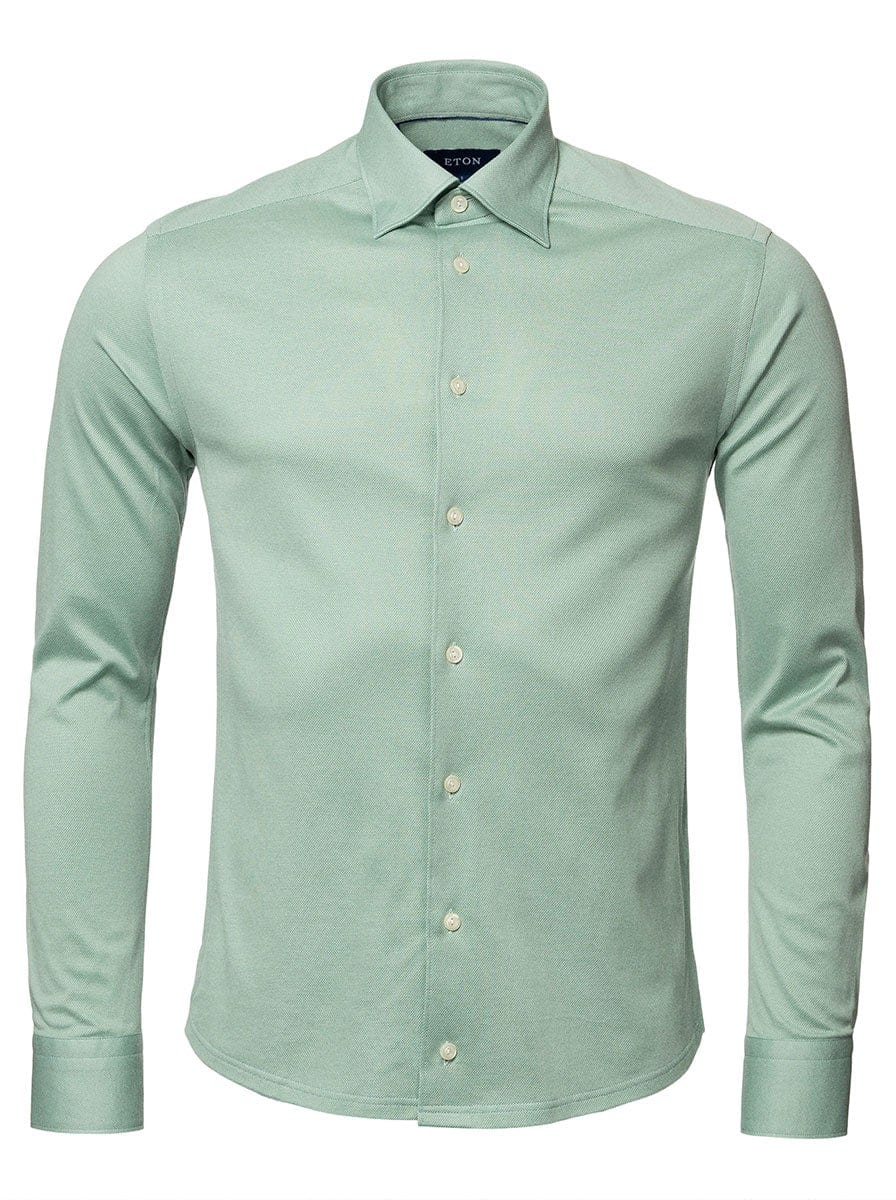 Eton Shirts Eton - Long Sleeved Piqué Shirt
