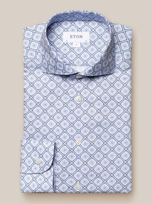 Eton Shirts Eton -  Medallion Print Shirt