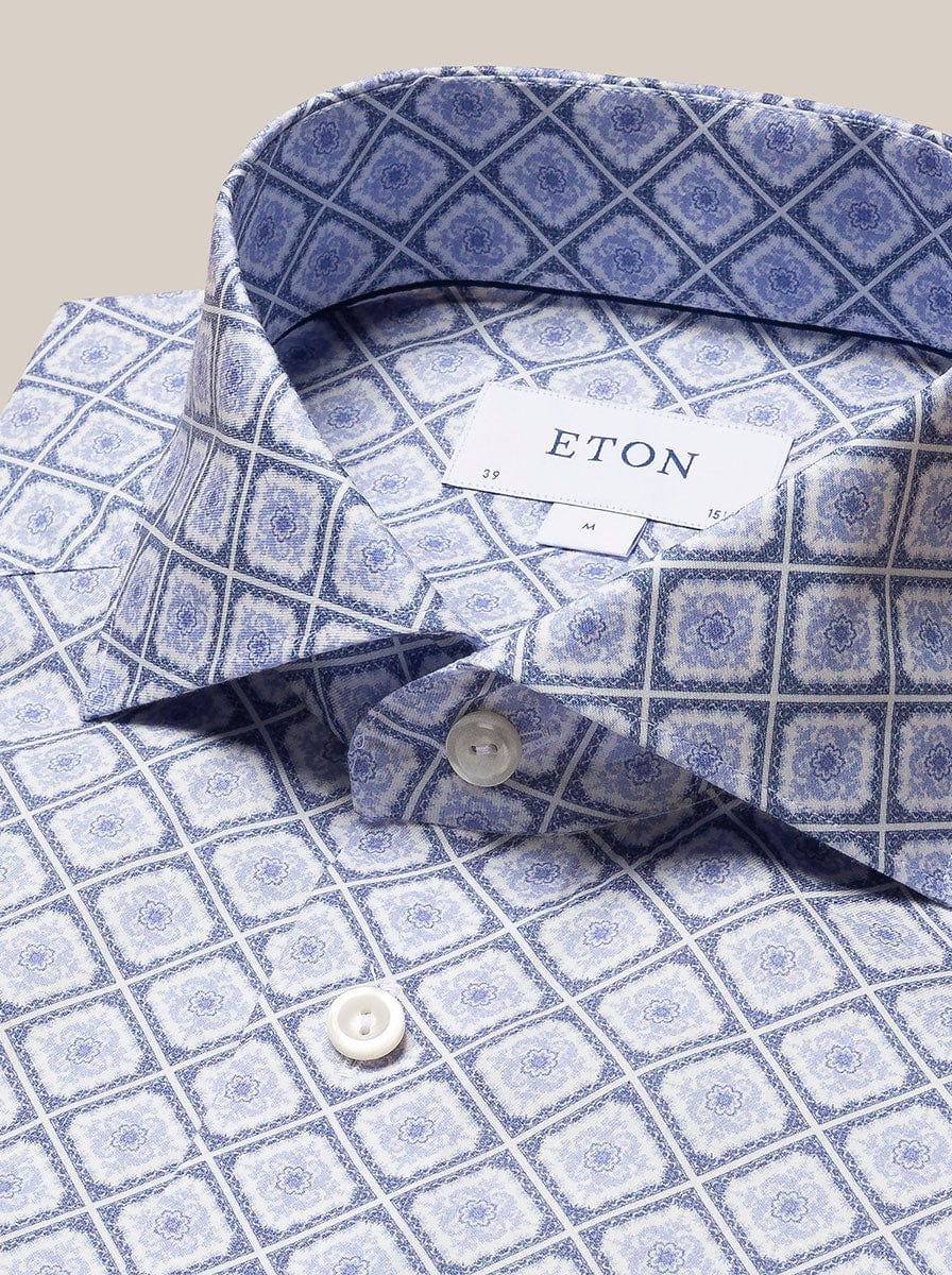 Eton Shirts Eton -  Medallion Print Shirt