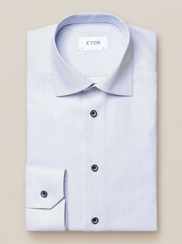 Eton Shirts Eton - Needle Stripe Twill Shirt