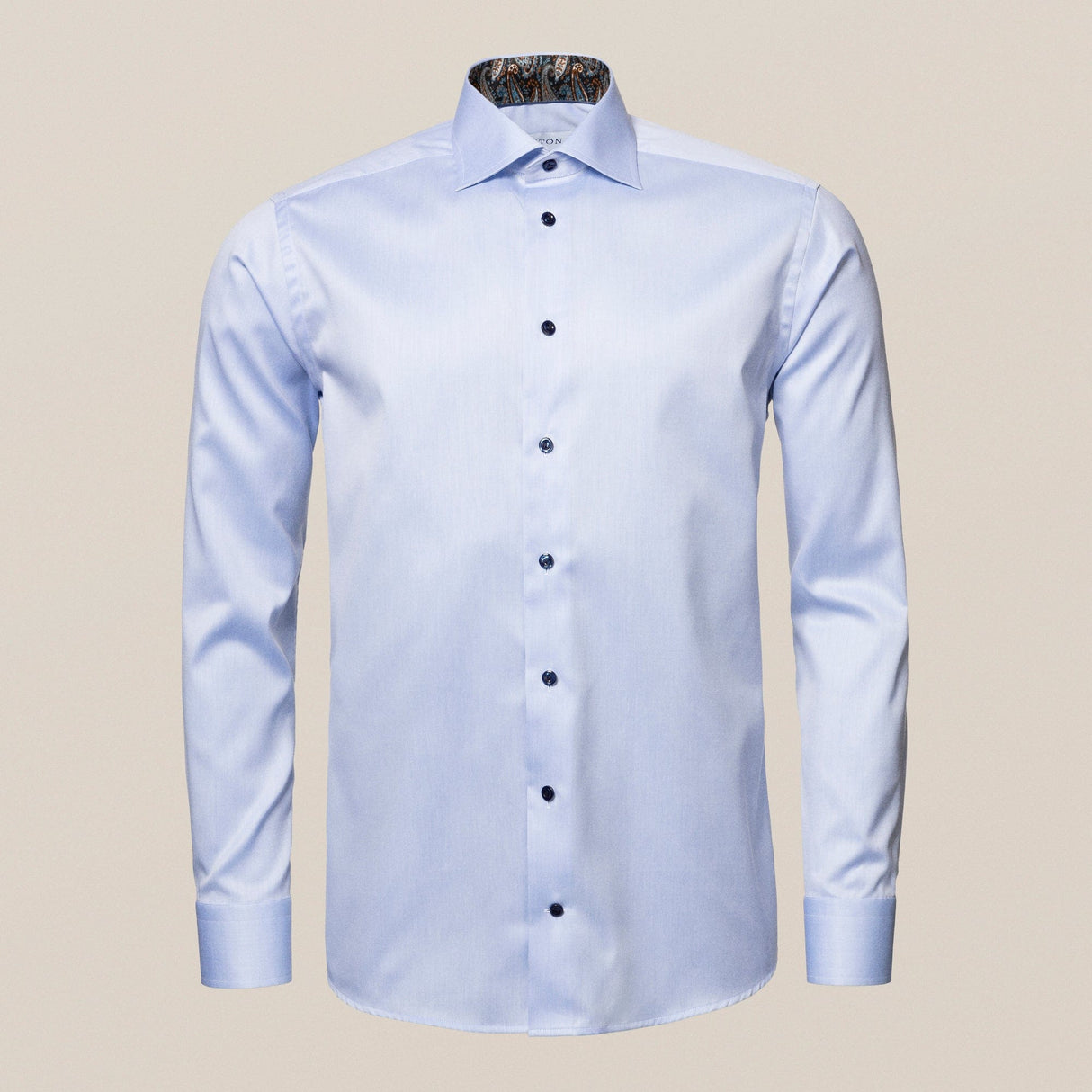 Eton Shirts Eton -  Organic Cotton Signature Twill With Paisley Trim Shirt