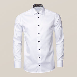 Eton Shirts Eton -  Organic Cotton Signature Twill With Paisley Trim Shirt