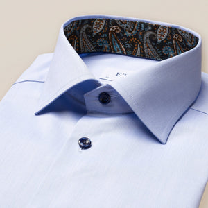 Eton Shirts Eton -  Organic Cotton Signature Twill With Paisley Trim Shirt