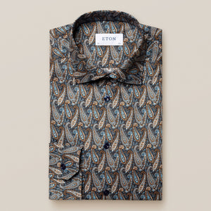 Eton Shirts Eton - Paisley Print Cut Away Shirt