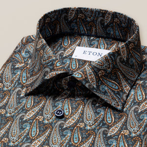 Eton Shirts Eton - Paisley Print Cut Away Shirt