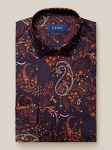 Eton Shirts Eton -  Paisley Print Jersey Shirt