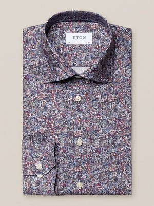 Eton Shirts Eton - Scandinavian Paisley Print Shirt