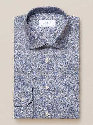 Eton Shirts Eton - Scandinavian Paisley Print Shirt