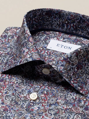 Eton Shirts Eton - Scandinavian Paisley Print Shirt