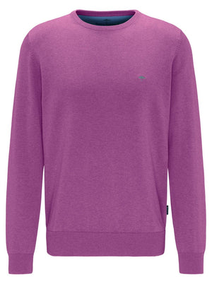 Fynch Hatton Knitwear & Jumpers Fynch Hatton - Classic Superfine Cotton Crew Neck Sweater