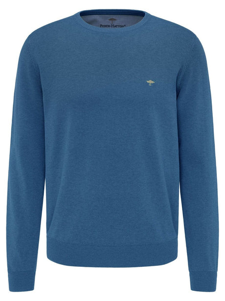 Fynch Hatton Knitwear & Jumpers Fynch Hatton - Classic Superfine Cotton Crew Neck Sweater