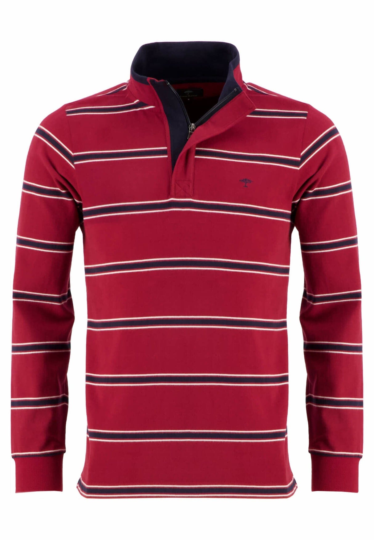 Fynch Hatton Knitwear & Jumpers Fynch Hatton - Half Zip Stripped Sweatshirt
