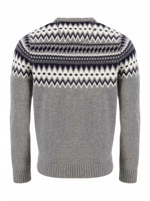 Fynch Hatton Knitwear & Jumpers Fynch Hatton - Scandinavian Print Crew Neck Knit