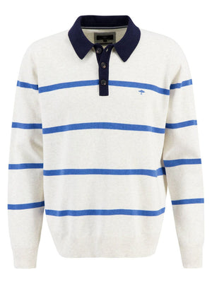 Fynch Hatton Knitwear & Jumpers Fynch Hatton - Striped Knitted Polo Shirt