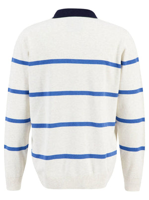 Fynch Hatton Knitwear & Jumpers Fynch Hatton - Striped Knitted Polo Shirt