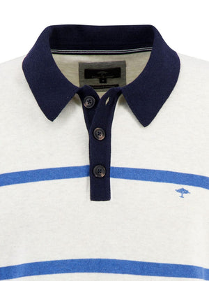 Fynch Hatton Knitwear & Jumpers Fynch Hatton - Striped Knitted Polo Shirt