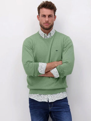 Fynch Hatton Knitwear & Jumpers Fynch Hatton - Summer Cotton Crew Neck Jumper