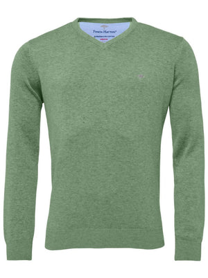 Fynch Hatton Knitwear & Jumpers Fynch Hatton - Summer Cotton V-Neck Jumper