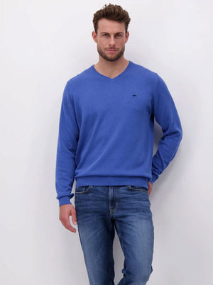 Fynch Hatton Knitwear & Jumpers Fynch Hatton - Summer Cotton V-Neck Jumper