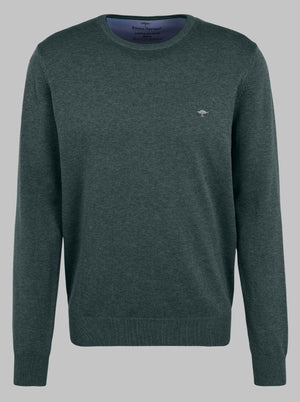 Fynch Hatton Knitwear & Jumpers Fynch Hatton - Superfine Cotton Crew Neck Jumper