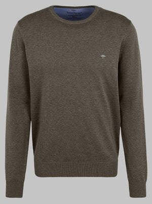 Fynch Hatton Knitwear & Jumpers Fynch Hatton - Superfine Cotton Crew Neck Jumper