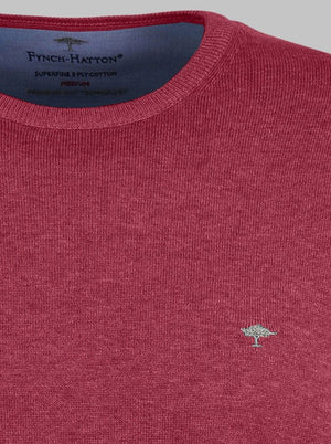 Fynch Hatton Knitwear & Jumpers Fynch Hatton - Superfine Cotton Crew Neck Jumper