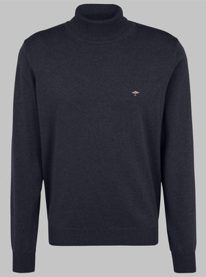 Fynch Hatton Knitwear & Jumpers Fynch Hatton - Superfine Cotton Roll Neck Jumper