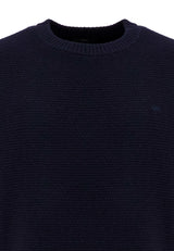 Fynch Hatton Knitwear & Jumpers Fynch Hatton - Textured Wool/Cashmere Crew Neck Knit