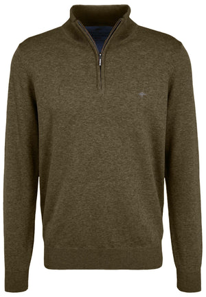 Fynch Hatton Knitwear & Jumpers Fynch Hatton - Winter Cotton Half Zip Knit