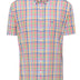 Fynch Hatton Shirts Fynch Hatton - Casual Fit Cotton Multi Coloured Check Short Sleeve Shirt
