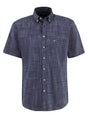 Fynch Hatton Shirts Fynch Hatton - Cotton Slub Button Down Short Sleeve Shirt