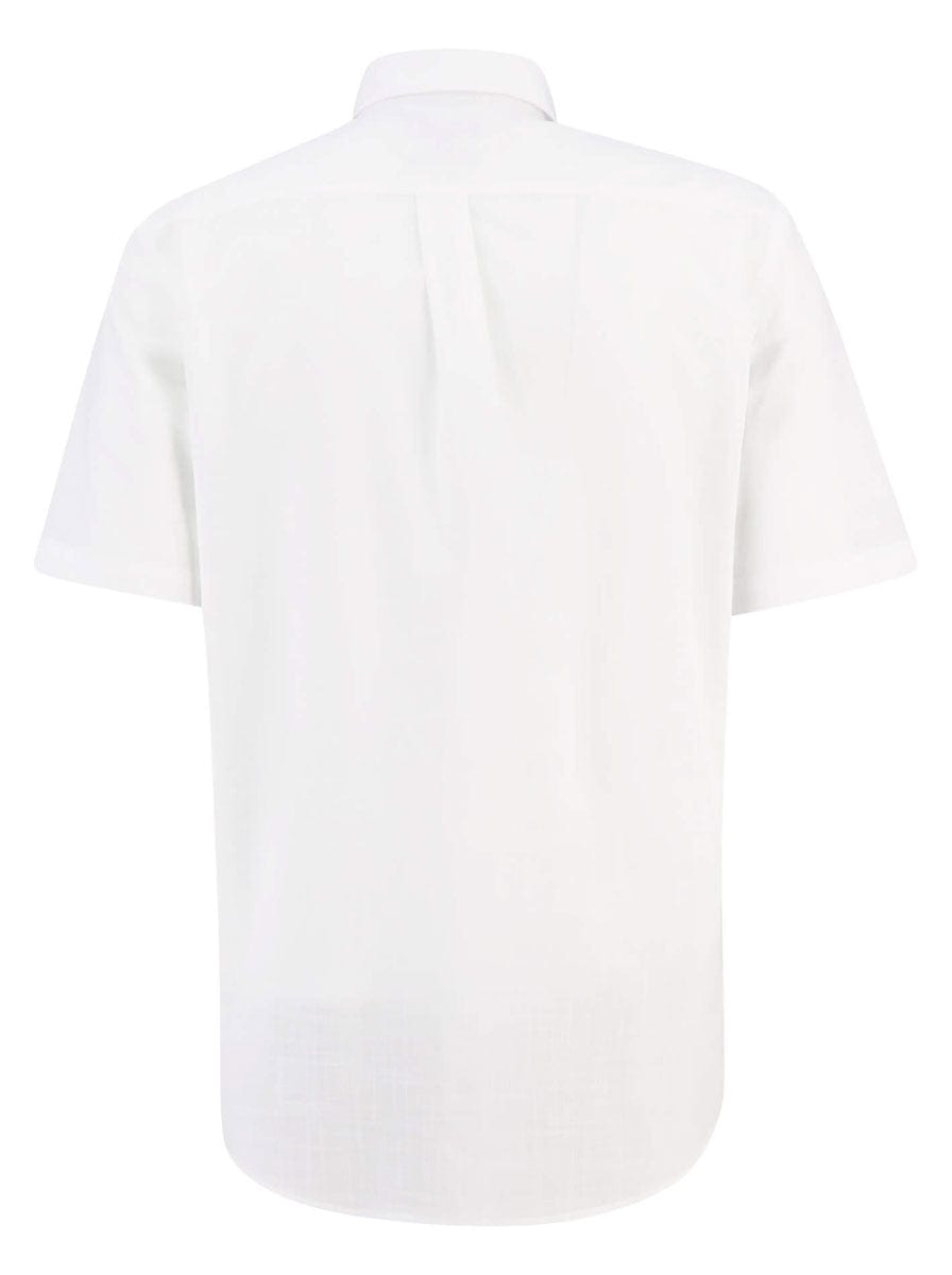 Fynch Hatton Shirts Fynch Hatton - Cotton Slub Button Down Short Sleeve Shirt