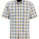 Fynch Hatton Shirts Fynch Hatton - Cotton Slub Check Button Down Short Sleeve Shirt