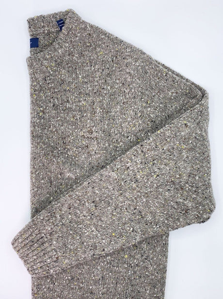 Gant Knitwear & Jumpers GANT - Crew Neck Neps Knit Sweater - Colour Grey Melange