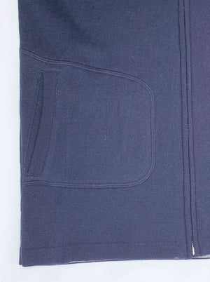 Gant Knitwear & Jumpers GANT - Mock Neck Double Faced Full Zip Sweater - Colour Evening Blue